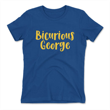 Bicurious George Womens T-Shirt in Royal color